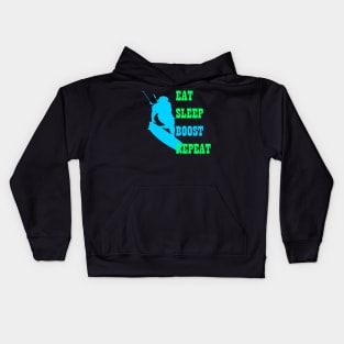 Kitesurfer Life Eat Sleep Boost Repeat Retro Style Kids Hoodie